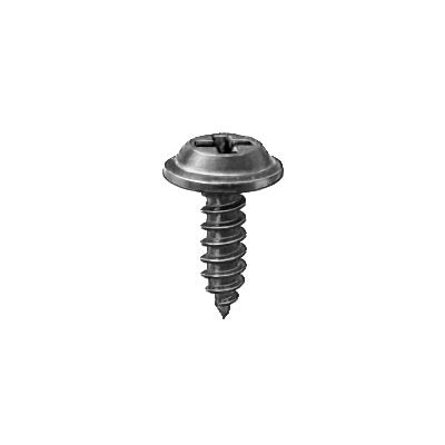 #8 x 1/2in Phillips Flat Top Washer Tapping Screw Black E-Coat