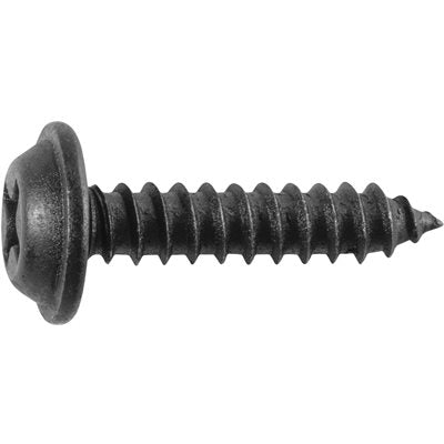 #8 x 3/4in Phillips Flat Top Washer Tapping Screw Black E-Coat