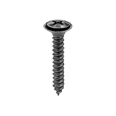#8 x 1in #6 Head Phillips Oval Sems Tapping Screw Black Oxide