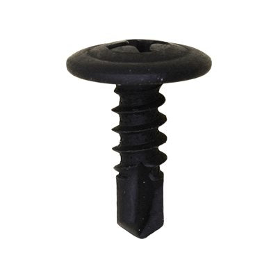 #8 x 1/2in Phillips Washer Head Tapping Screw Black Phosphate