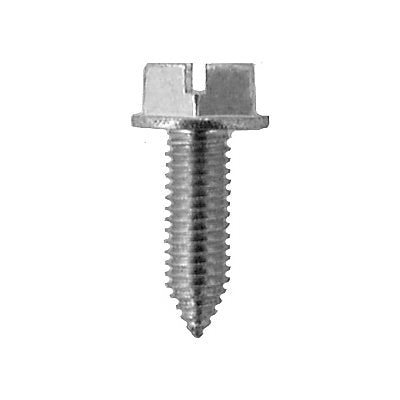 M6-1.0 x 20mm Slotted Hex Washer Clear Zinc