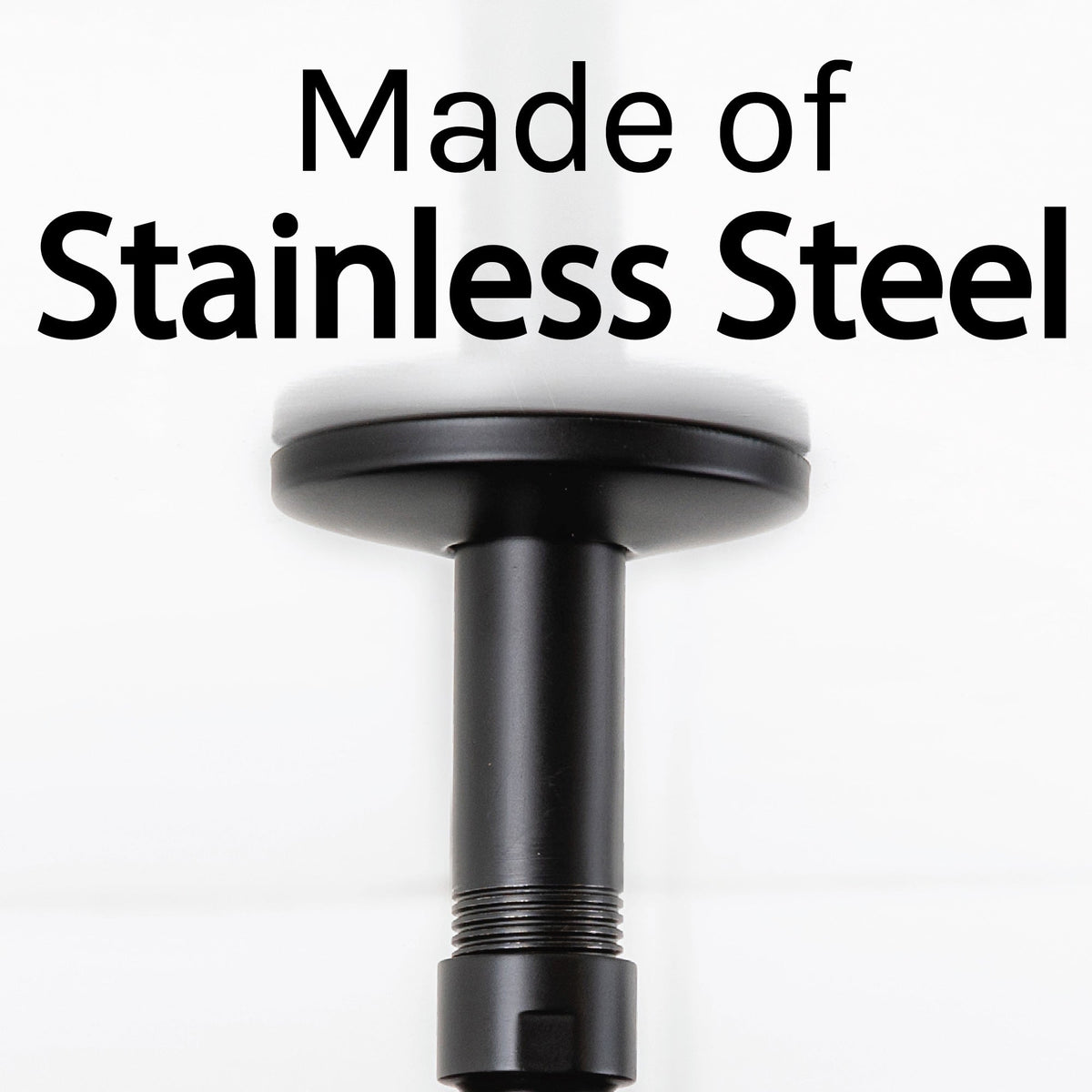 3 in. Shower Arm for Ceiling-Mounted Rainfall Showerhead (Black Finish)