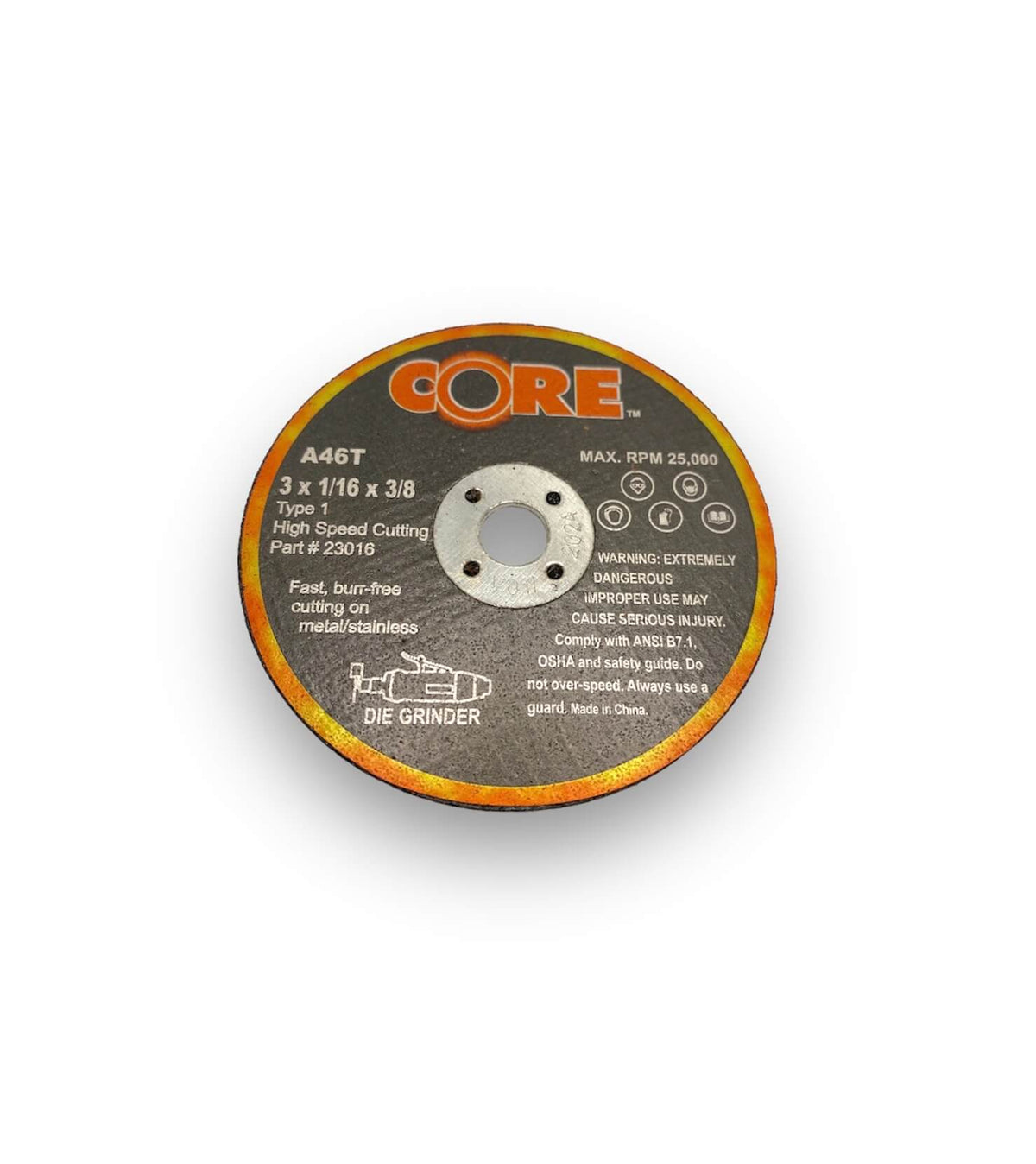 4 x 1/16 x 3/8in Cut Off Wheel