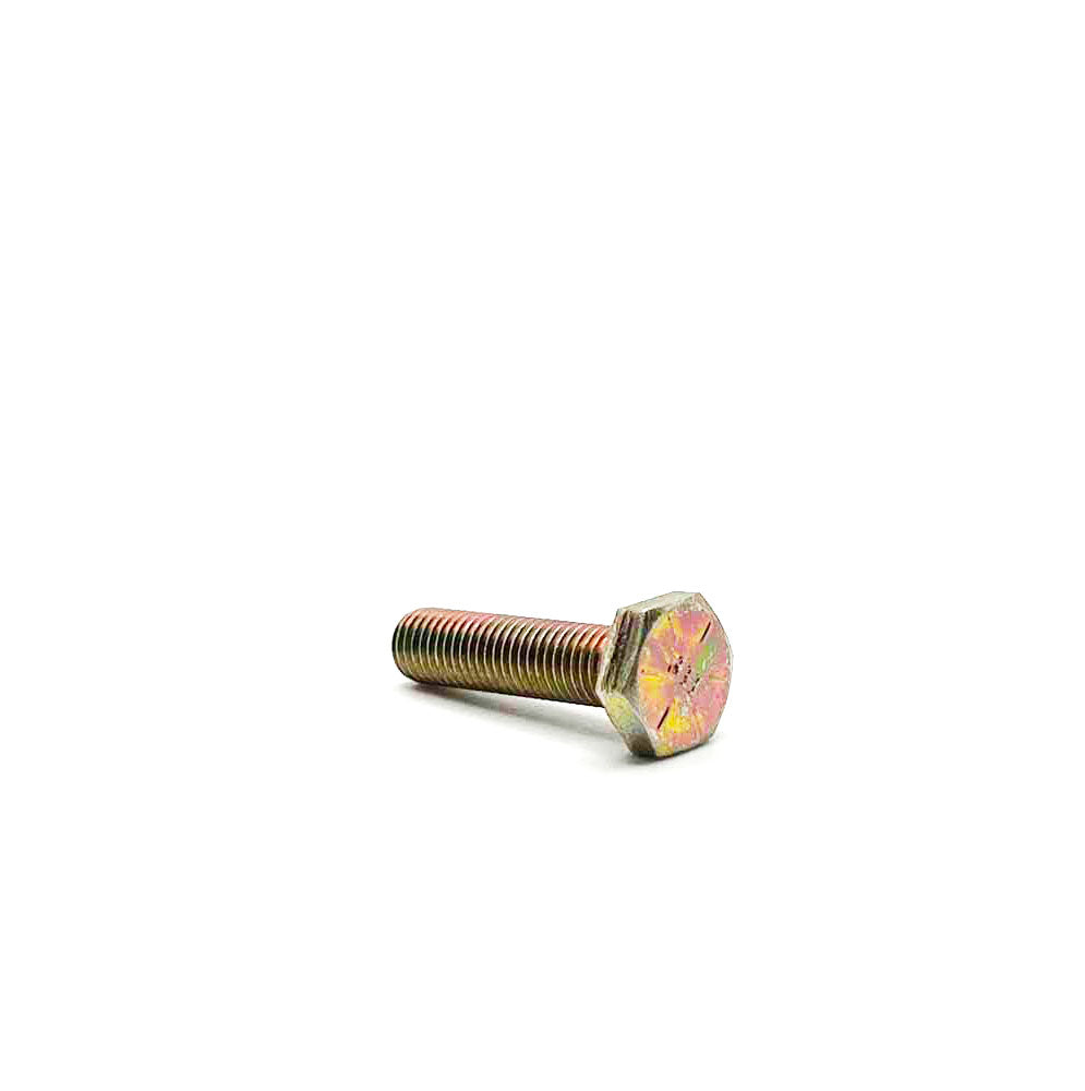 1/4-28 x 1in UNF Grade 8 Hex Cap Screw Yellow Zinc