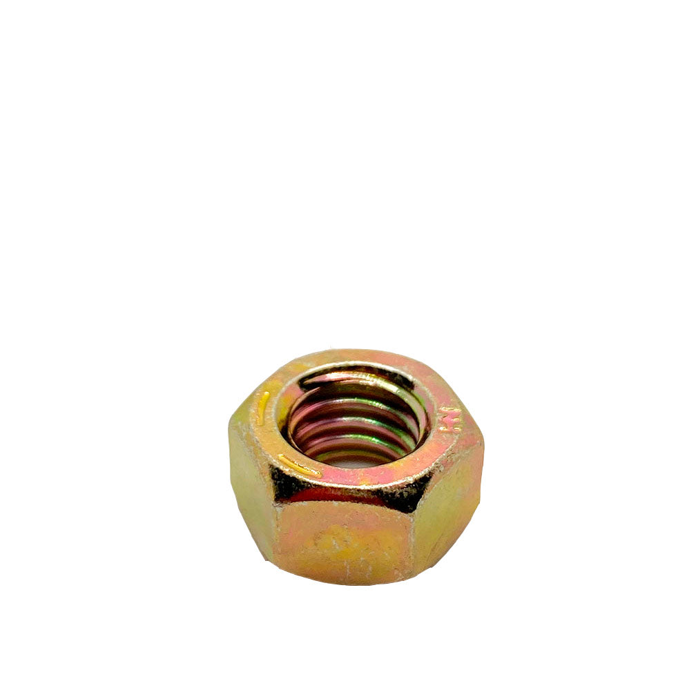 7/16-14in UNC Grade 8 Hex Nut Yellow Zinc