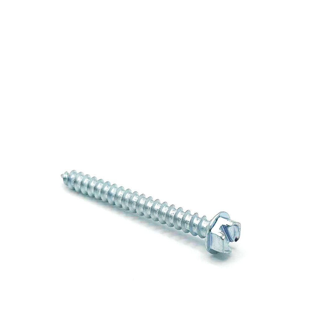 #12 x 2in Slotted Hex Washer Tapping Screw