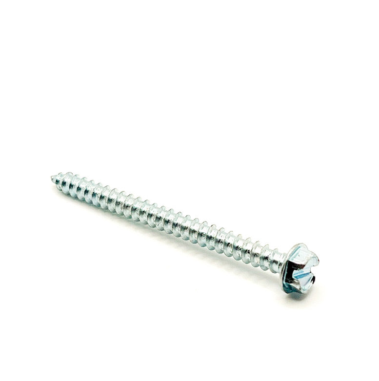 #8 x 2in Slotted Hex Washer Tapping Screw