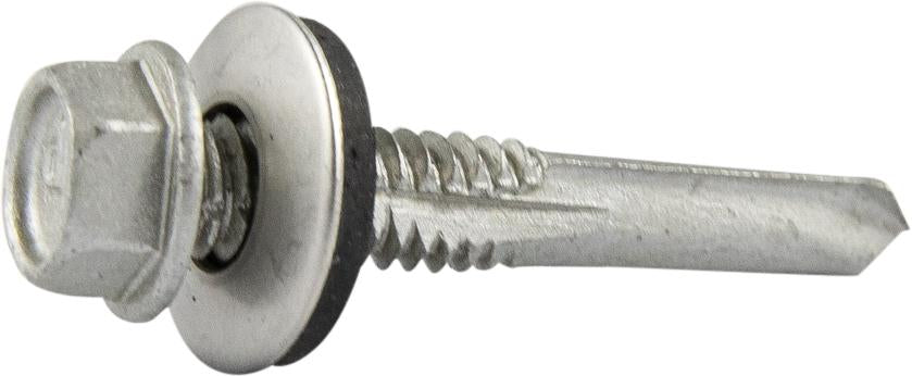 12-24 x 3 Hex Washer Head Self Drilling Screw TEK 5 with Neo Washer Strong-Shield Coated