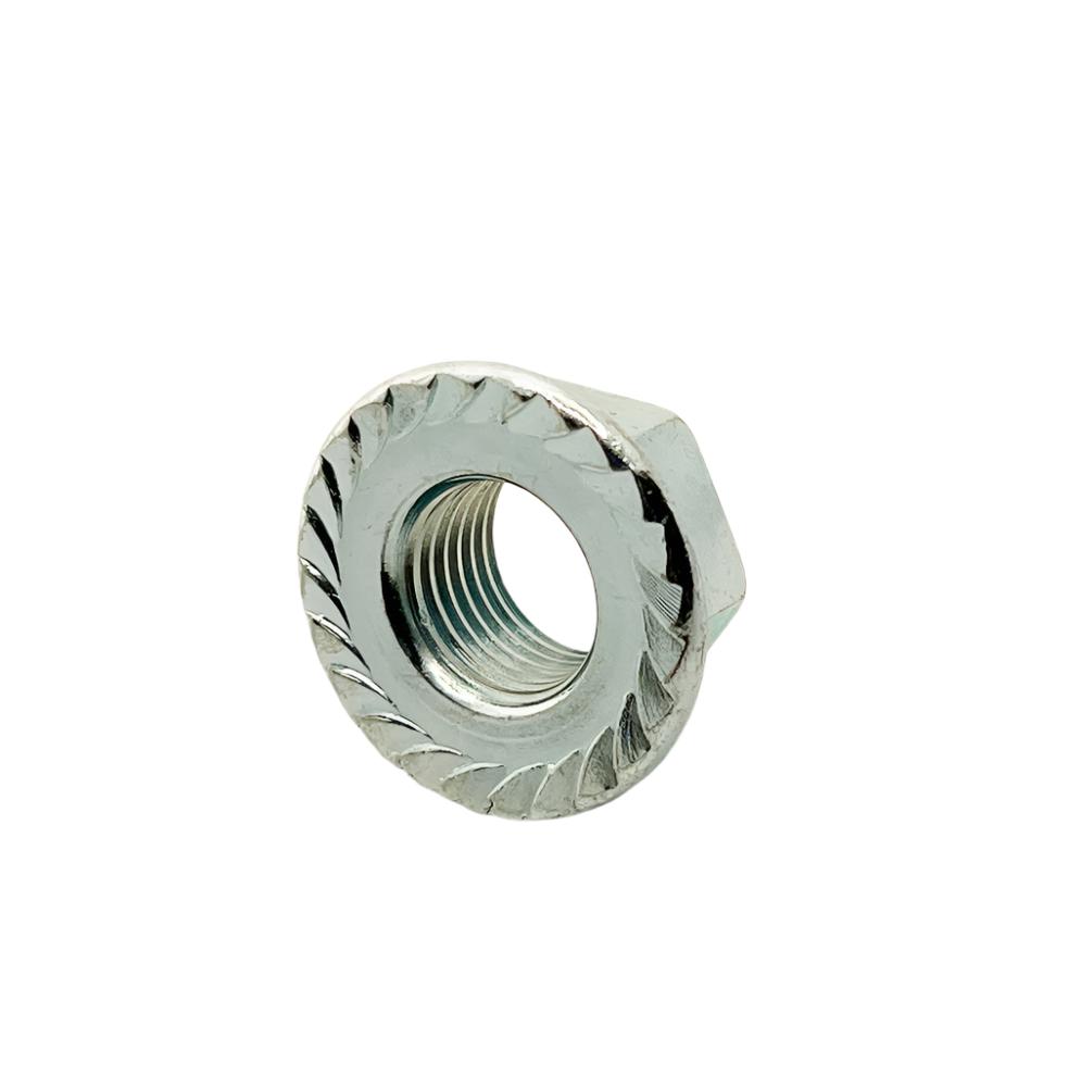 "M12-1.25 Class 10.9 JIS-B1190 Serrated Flange Nut Zinc Plated"