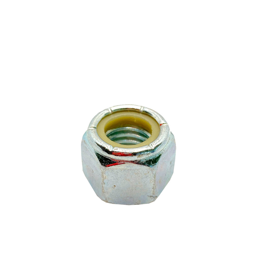 #10-24 UNC Low Carbon Nylon Lock Nut Clear Zinc