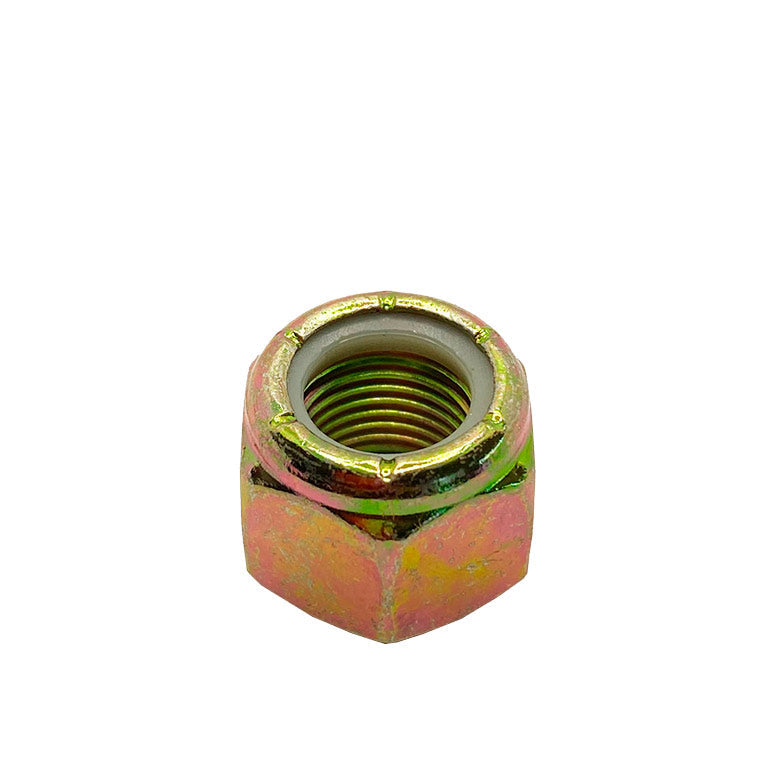 9/16-18in UNF Grade 8 Nylon Lock Nut Yellow Zinc