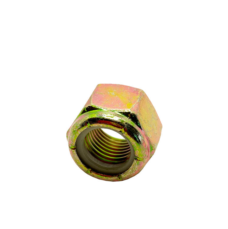 5/16-18in UNC Grade 8 Nylon Lock Nut Yellow Zinc