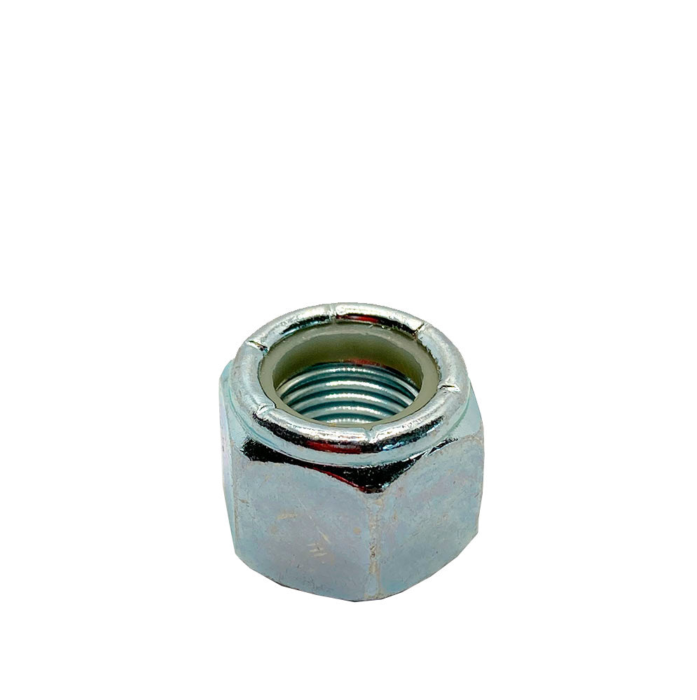 1/2-20in UNF Low Carbon Nylon Lock Nut Clear Zinc