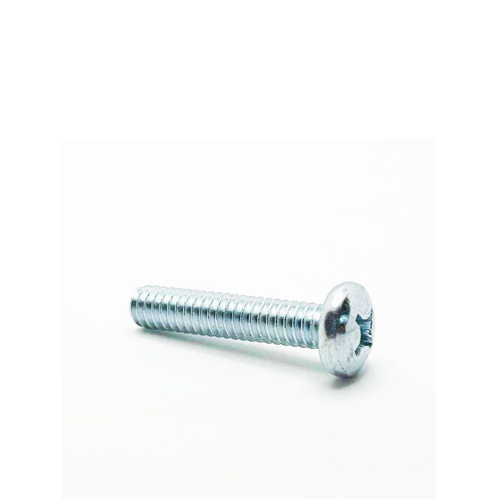 #10-32 x 1-1/4in UNC Phillips Pan Machine Screw Clear Zinc