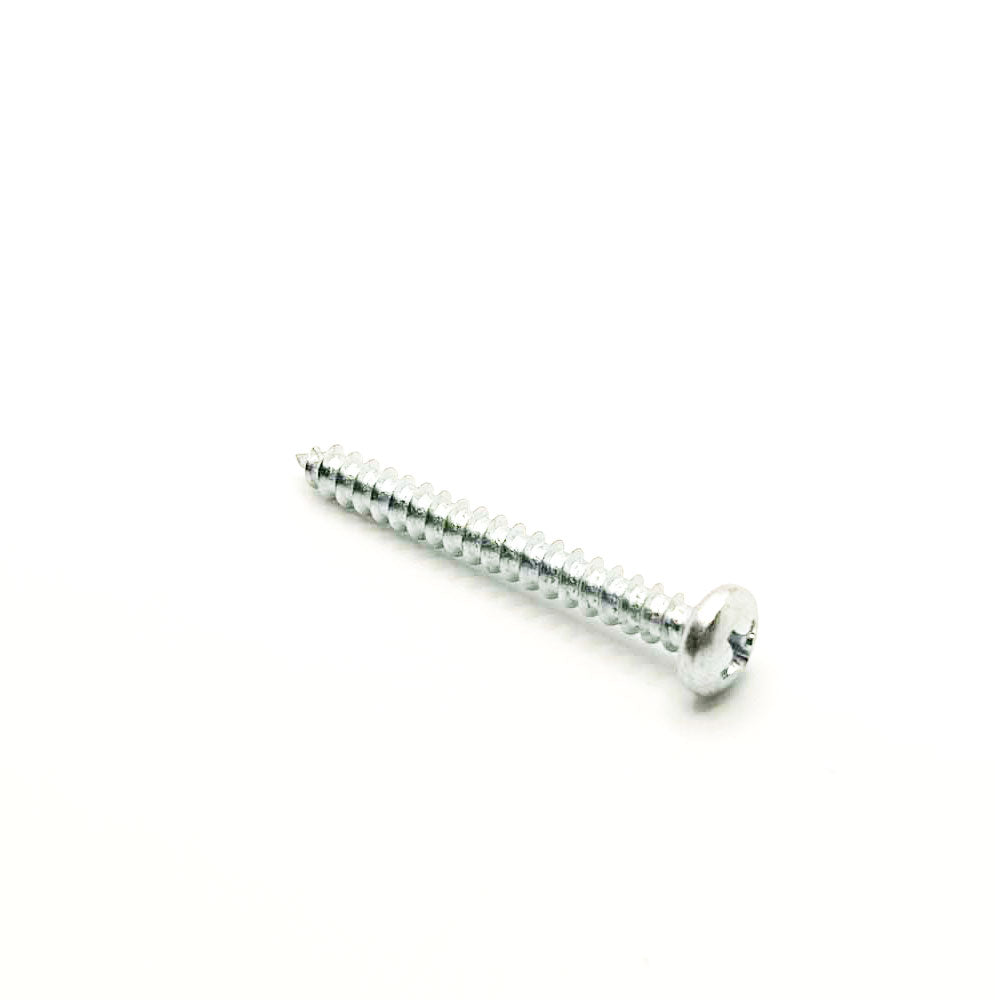 #8 x 1-1/2in Phillips Pan Tapping Screw Clear Zinc
