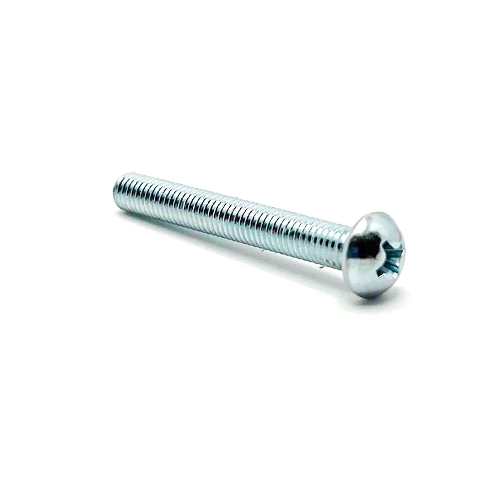#10-32 x 1-1/2in UNF Phillips Round Machine Screw Clear Zinc
