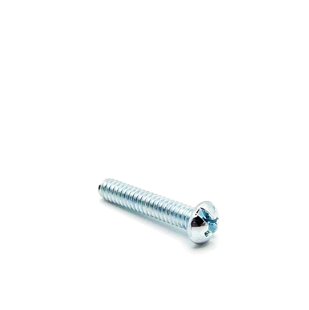 #10-24 x 1in UNC Phillips Round Machine Screw Clear Zinc