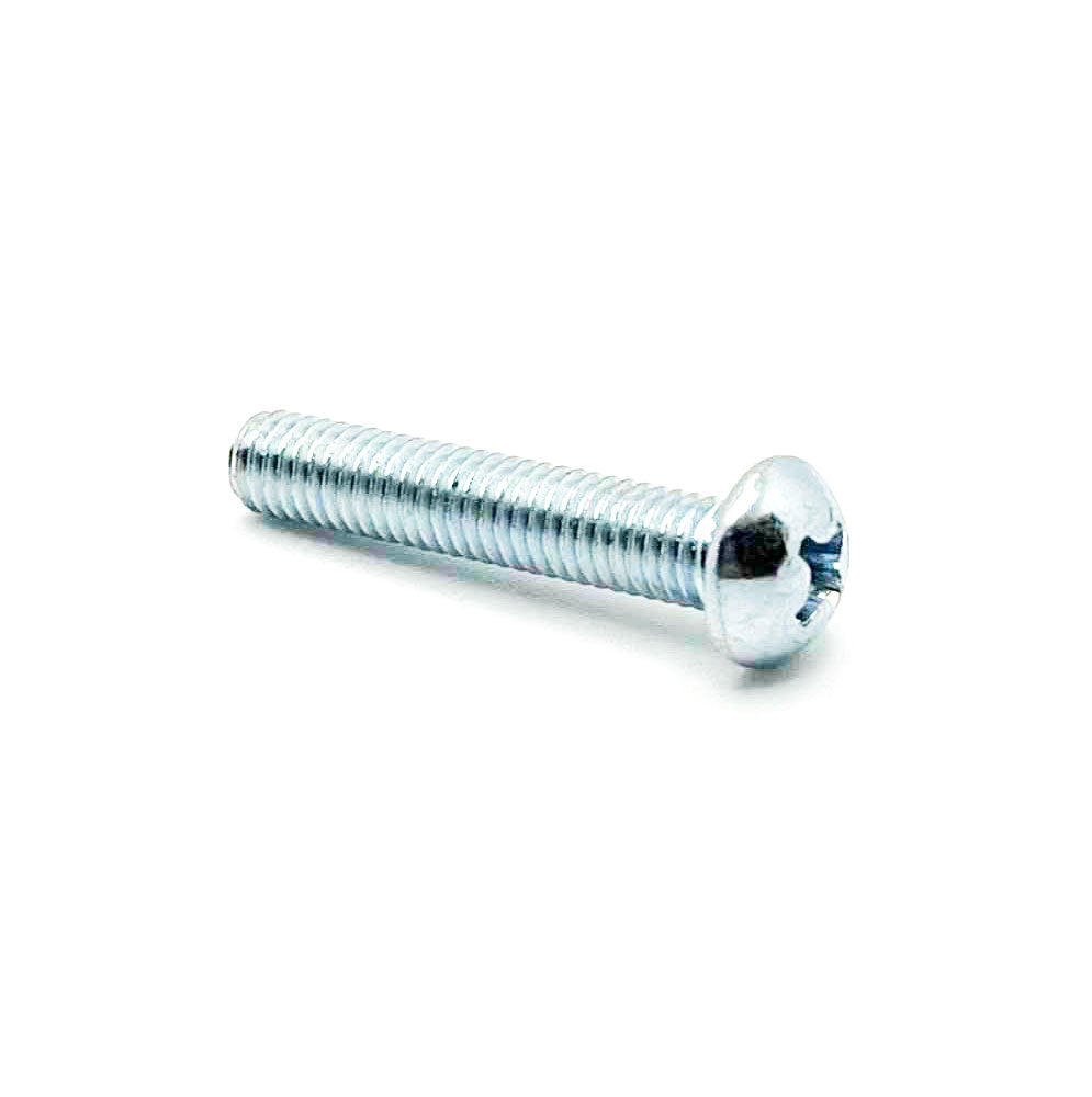 #10-32 x 1in UNF Phillips Round Machine Screw Clear Zinc