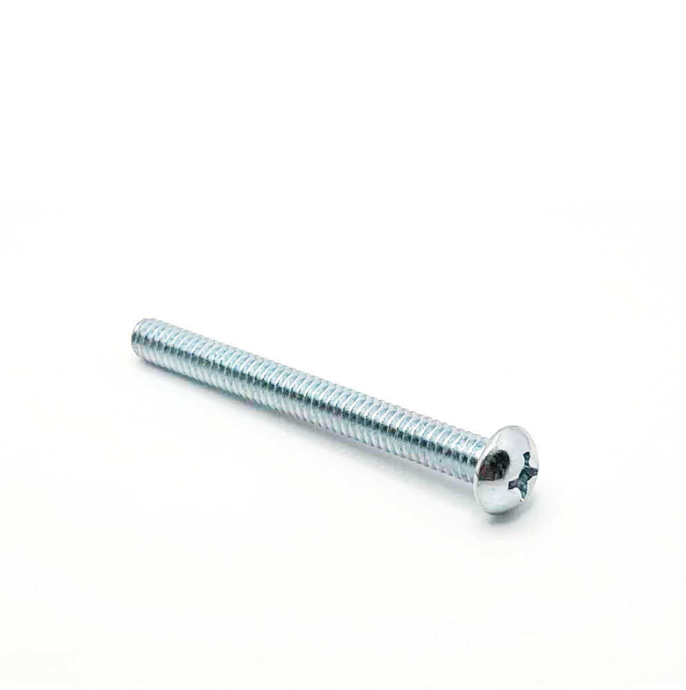 1/4-20 x 2-1/2in UNC Phillips Round Machine Screw Clear Zinc