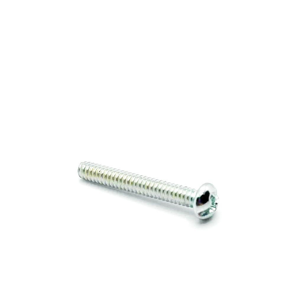 #6-32 x 1in UNC Phillips Round Machine Screw Clear Zinc