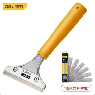 Deli Multipurpose Knife Wallpaper Paint Tiles Flooring Scraper Remover with SK5 Steel Blade Multitool Knife Cleaning Tools