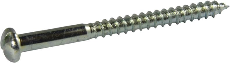 8 x 2 Slotted Round Wood Screw Zinc Plated