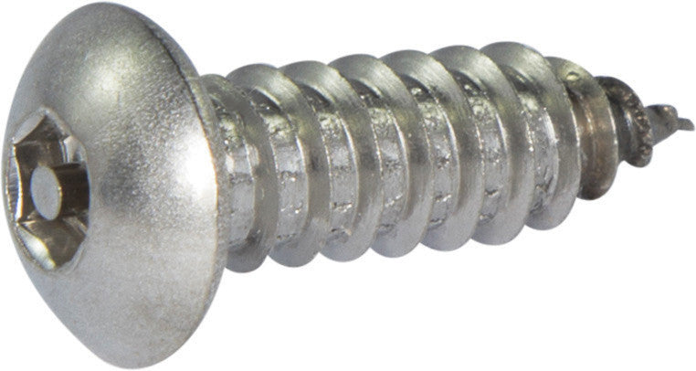 8 x 1 1/4 Tamper Resistant Hex Button Head Socket Sheet Metal Screw 18-8 Stainless Steel (5/32)