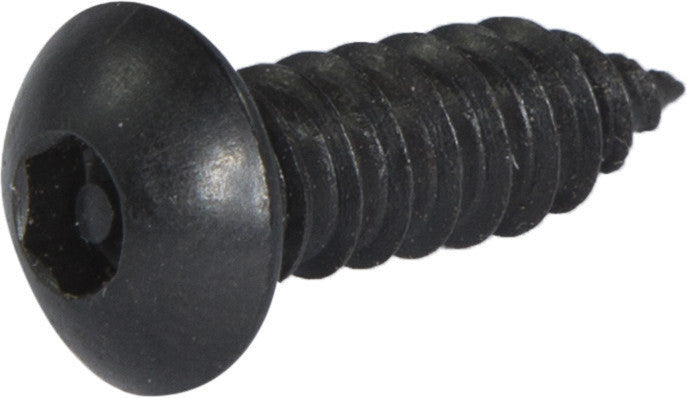 6 x 1/4 Tamper Resistant Hex Button Head Socket Sheet Metal Screw Steel Black (1/8)