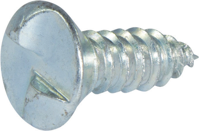 6 x 3/4 Tamper Resistant One Way Oval Sheet Metal Screw Zinc