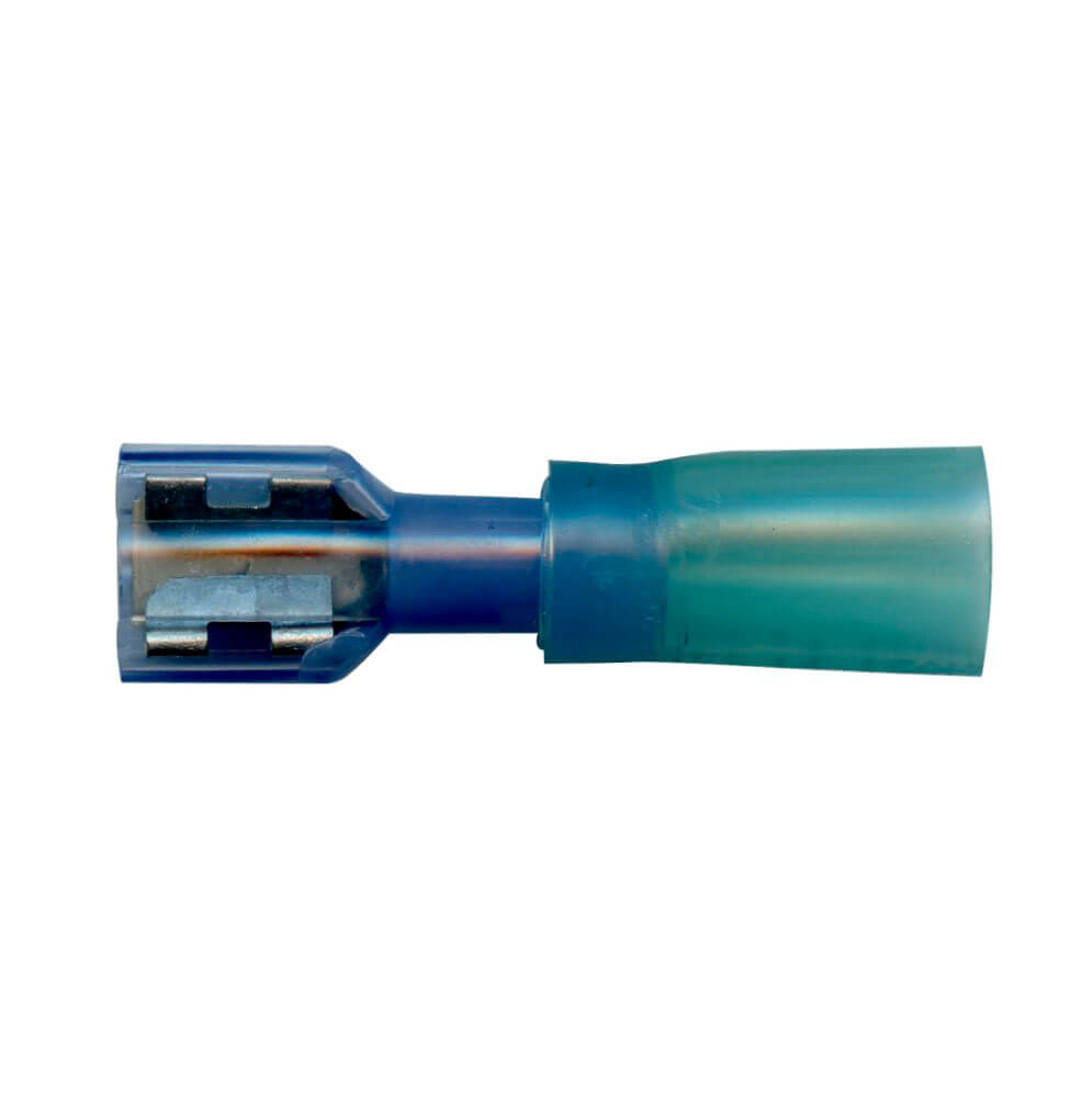 16-14 AWG Female Disconnect Blue Insulated Heat Shrink