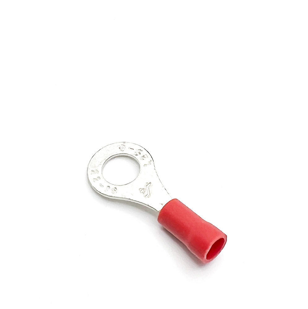 22-18 AWG 1/4in Ring Red Vinyl