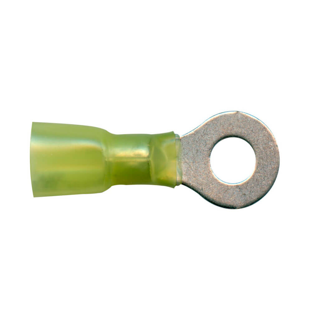 12-10 AWG 1/4in Ring Yellow Heat Shrink