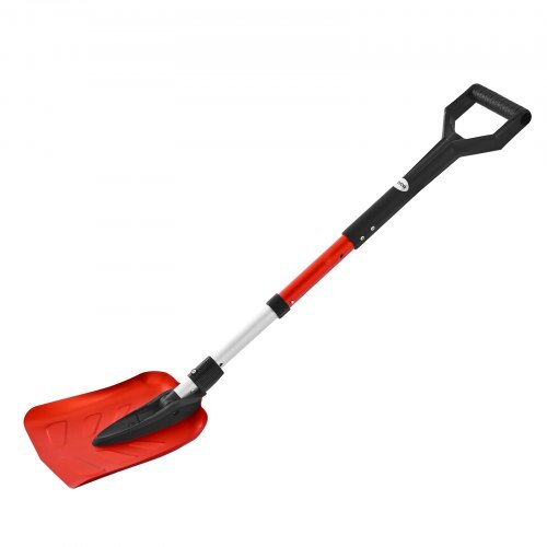 Snow Shovel for Driveway, 9 in Foldable Snow Shovel with D-shaped Handle, , 36-40 in Adjustable, Lightweight Aluminum Alloy Snows Removal Tool, Reduce Back Strains for Garden Car Camping