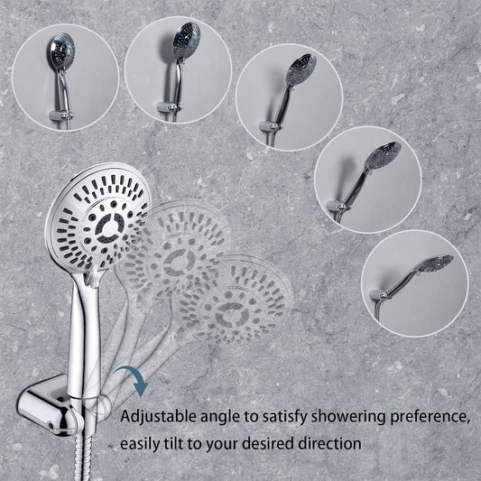 Adjustable Handheld Shower Head Holder with 1/2-Inch Connection