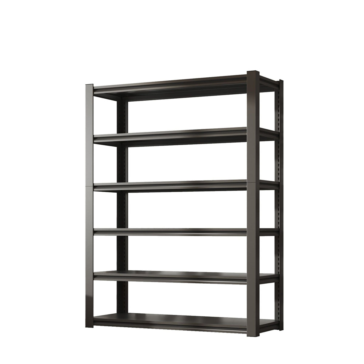 82"H 6 Tier Metal Shelves 2400LBS Heavy Duty Storage Shelves 48"W*18"D*82"H,Black