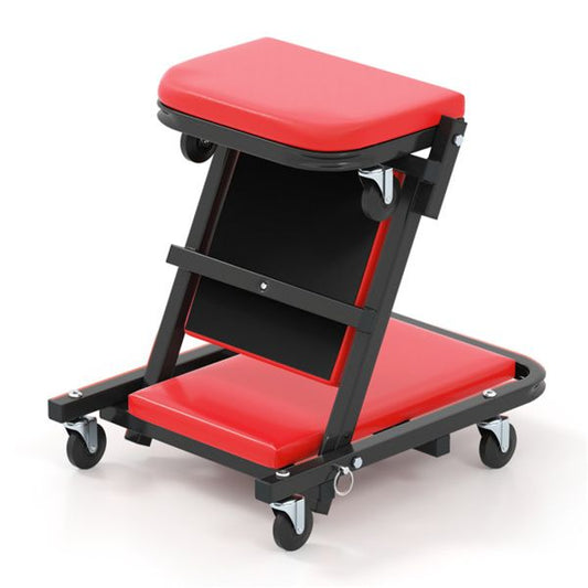 Foldable Garage Creeper with Padded Seat