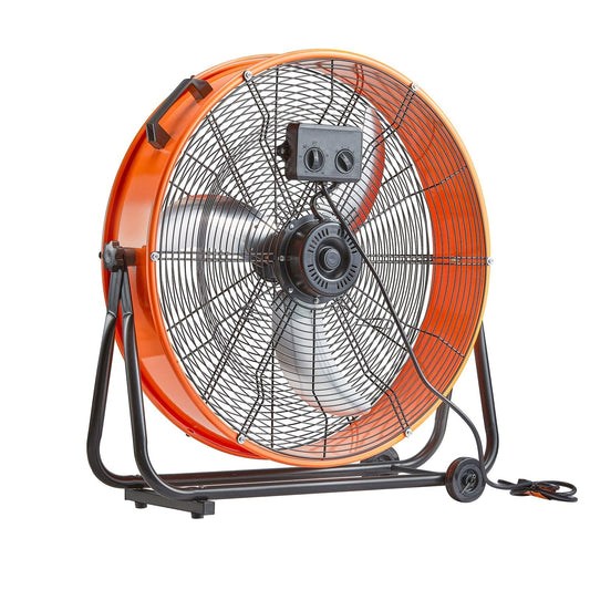 High Velocity 24 Inch Drum Fan Heavy Duty Commercial 3-Speed 8600CFM
