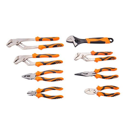 8-Piece Pliers Set High Carbon Steel 12"/10"/8" Pliers and Tool Bag