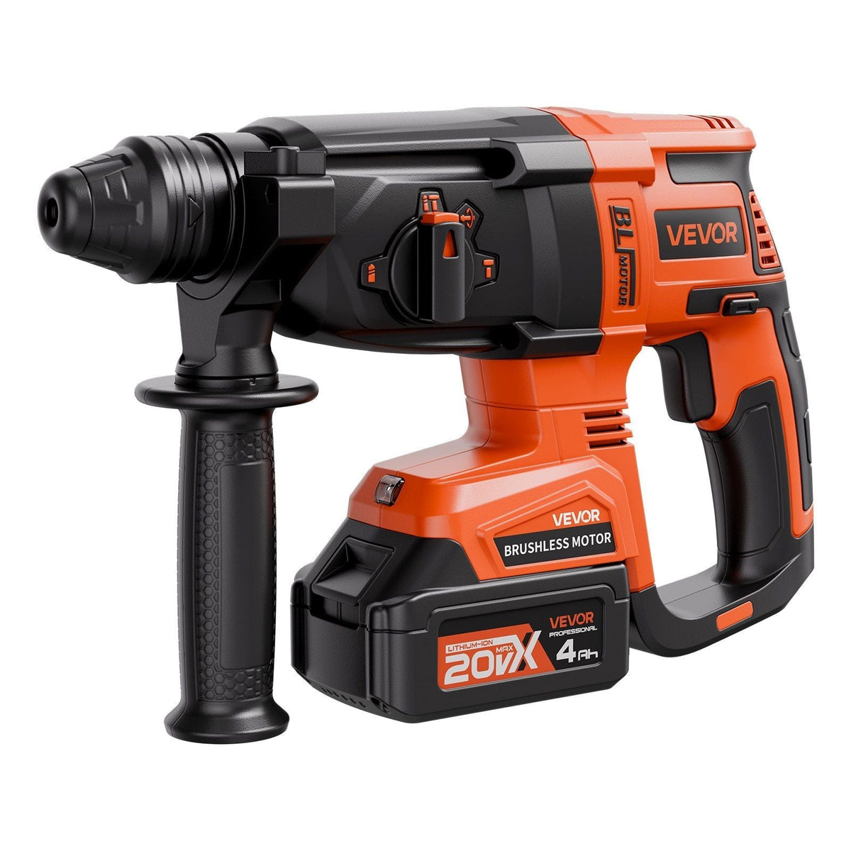 20V Brushless Cordless Hammer Drill Lithium-Ion 1 Inch Rotary Hammer Driver
