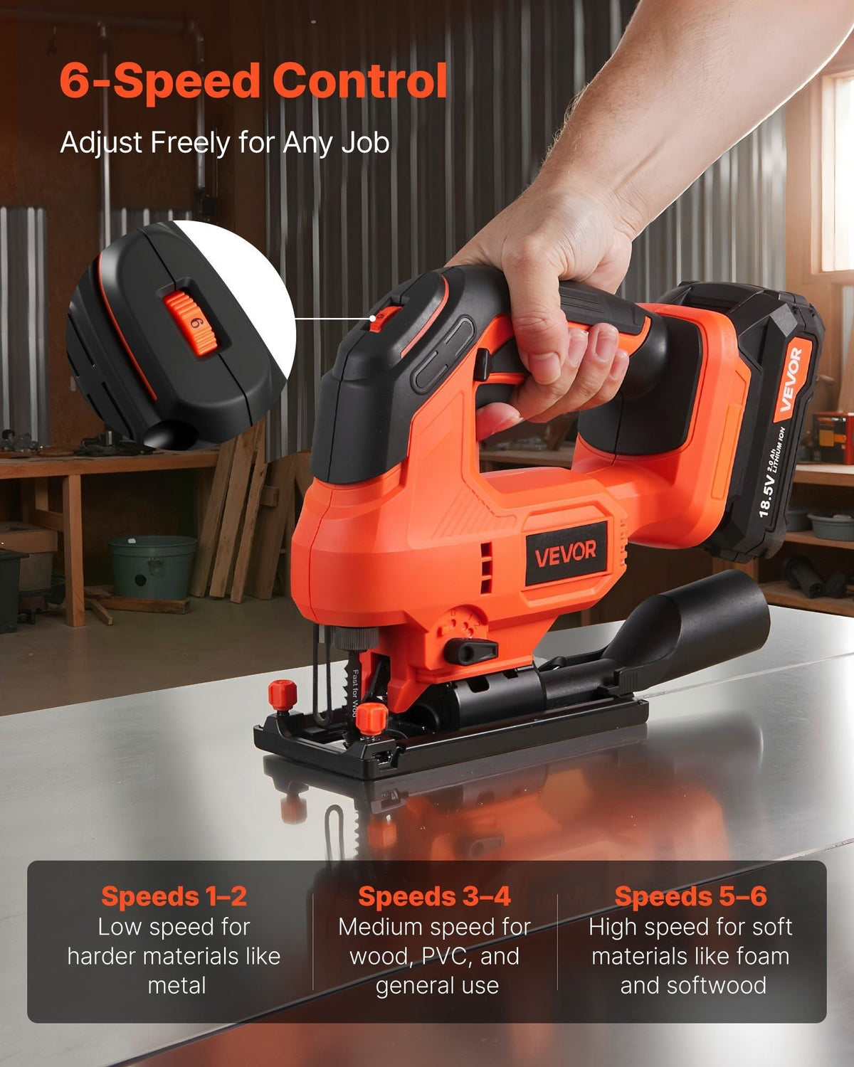 Cordless Jig Saw 20V Cordless Jigsaw with Battery and Charger