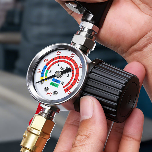 Professional Air Pressure Regulator with Gauge - Heavy Duty 140 PSI Compressor Control (AR-02)