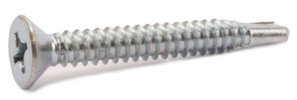 14-14 x 4 Phillips Flat Self Drill Screw Zinc Plated