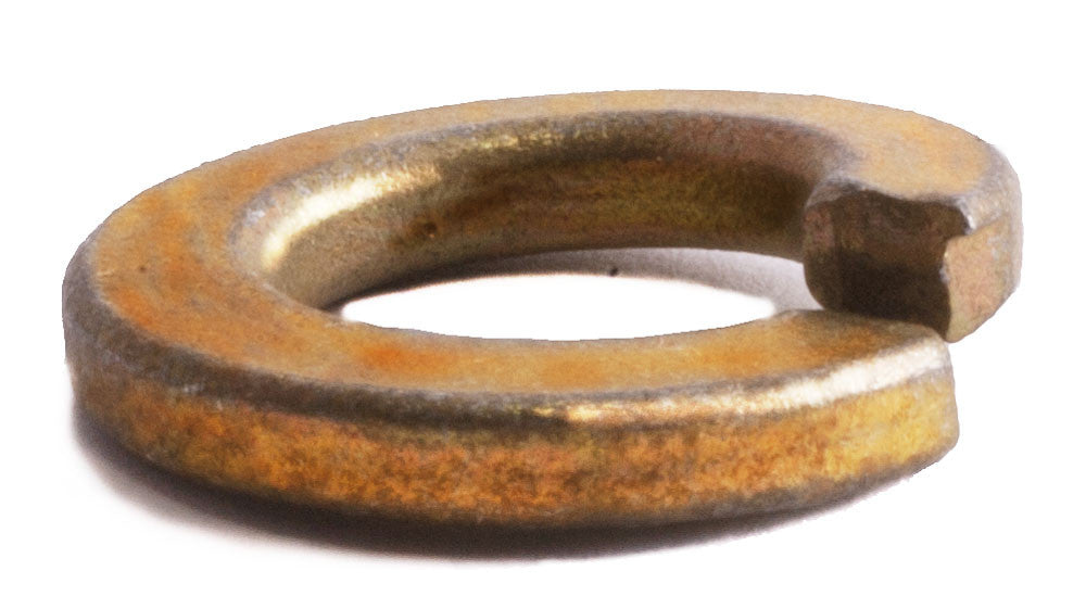 9/16 Grade 8 Split Lockwasher Yellow Zinc Plated