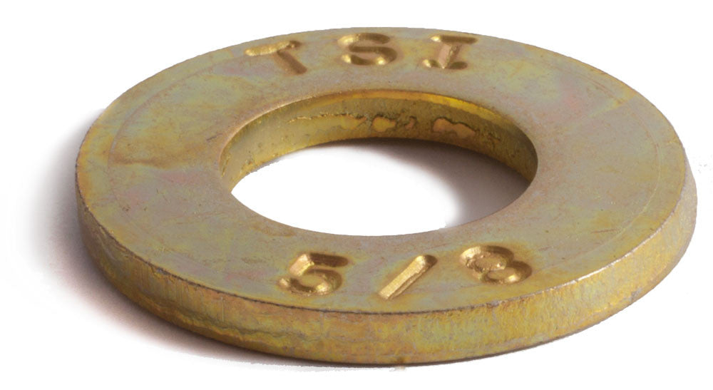 3/4 Grade 8 SAE Flat Washer Yellow Zinc Plated