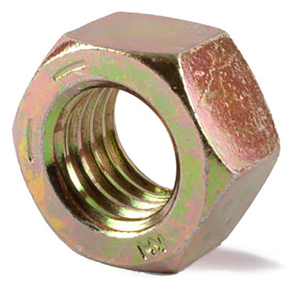 1/4-20 Grade 8 Finished Hex Nut Yellow Zinc Plated