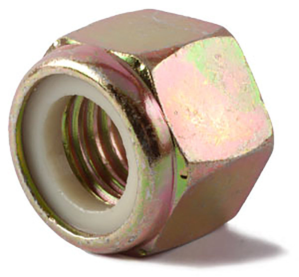 5/8-18 Grade 8 Nylon Insert Locknut Yellow Zinc Plated
