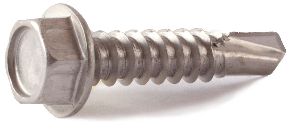 12-14 x 3/4 Hex Washer Head Self Drill Screw 410 SS