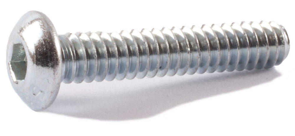 1/4-28 x 3/4 Button Socket Cap Screw Zinc