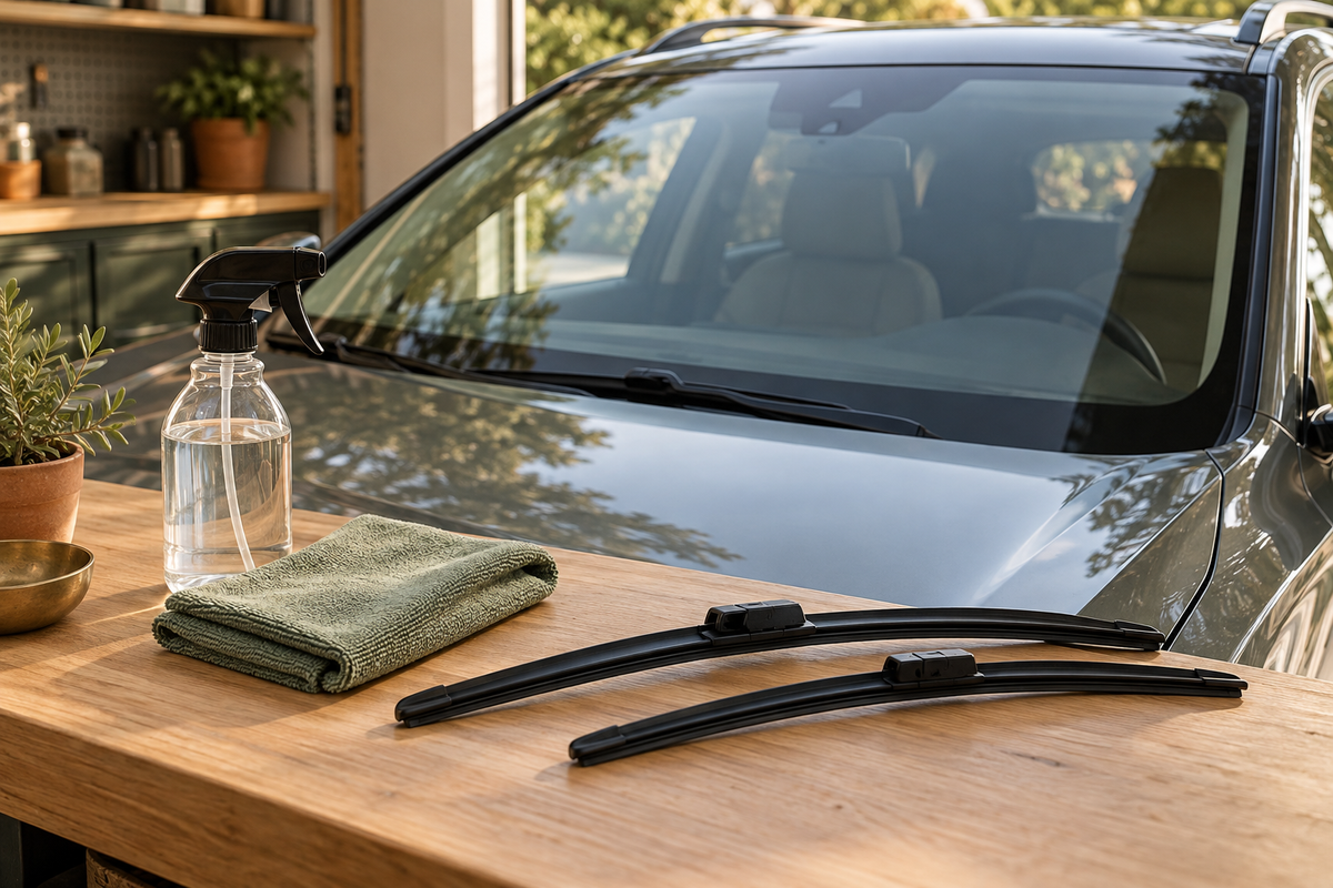 Glass & Windshield Care — coordinated warm natural DIY category image
