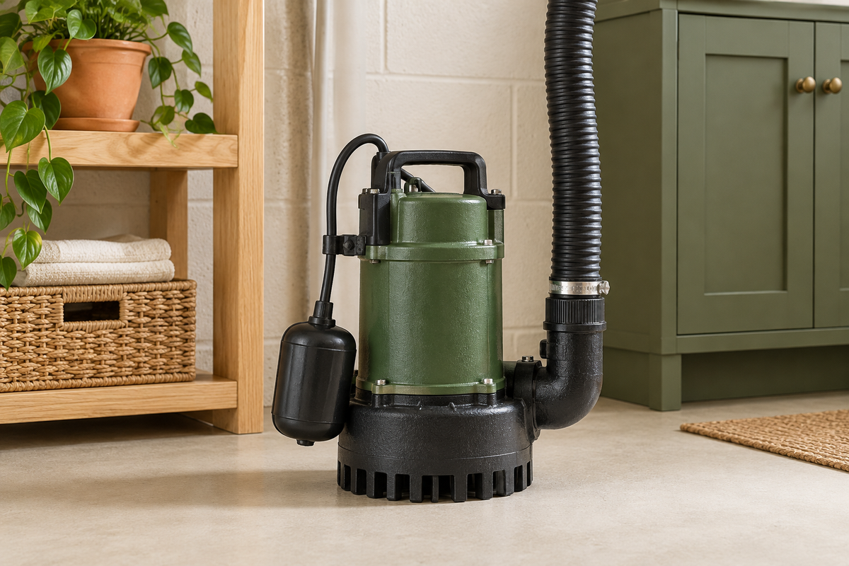 Sump Pumps & Water Removal — coordinated warm natural DIY category image
